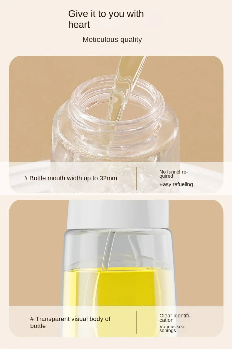 1Pc 200/300/500 ML Oil Kitchen Household Edible Spray Bottle Atomized Misty Tank Air Fryer