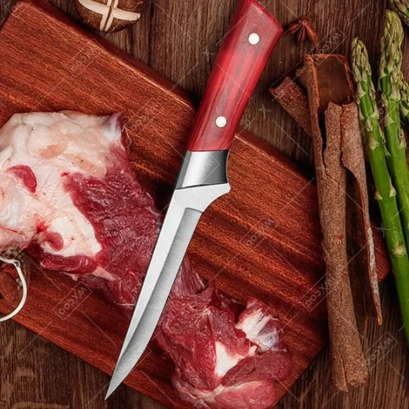 Professional Hand Forged Fillet Knife Boning Knife Bone Meat Fruit Fish Vegetables Chef Knife Stainless Steel Kitchen Knives
