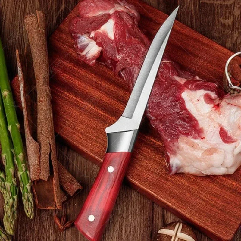 Professional Hand Forged Fillet Knife Boning Knife Bone Meat Fruit Fish Vegetables Chef Knife Stainless Steel Kitchen Knives