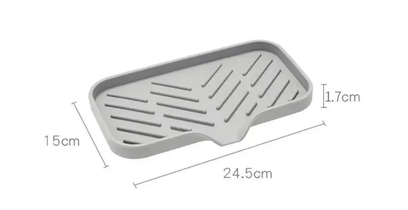 Silicone Kitchen Sink Tray Japanese-style Bathroom Toilet Water-free Silicone Soap Box Drain Mat Sink Splash Dry Size Drain Mat