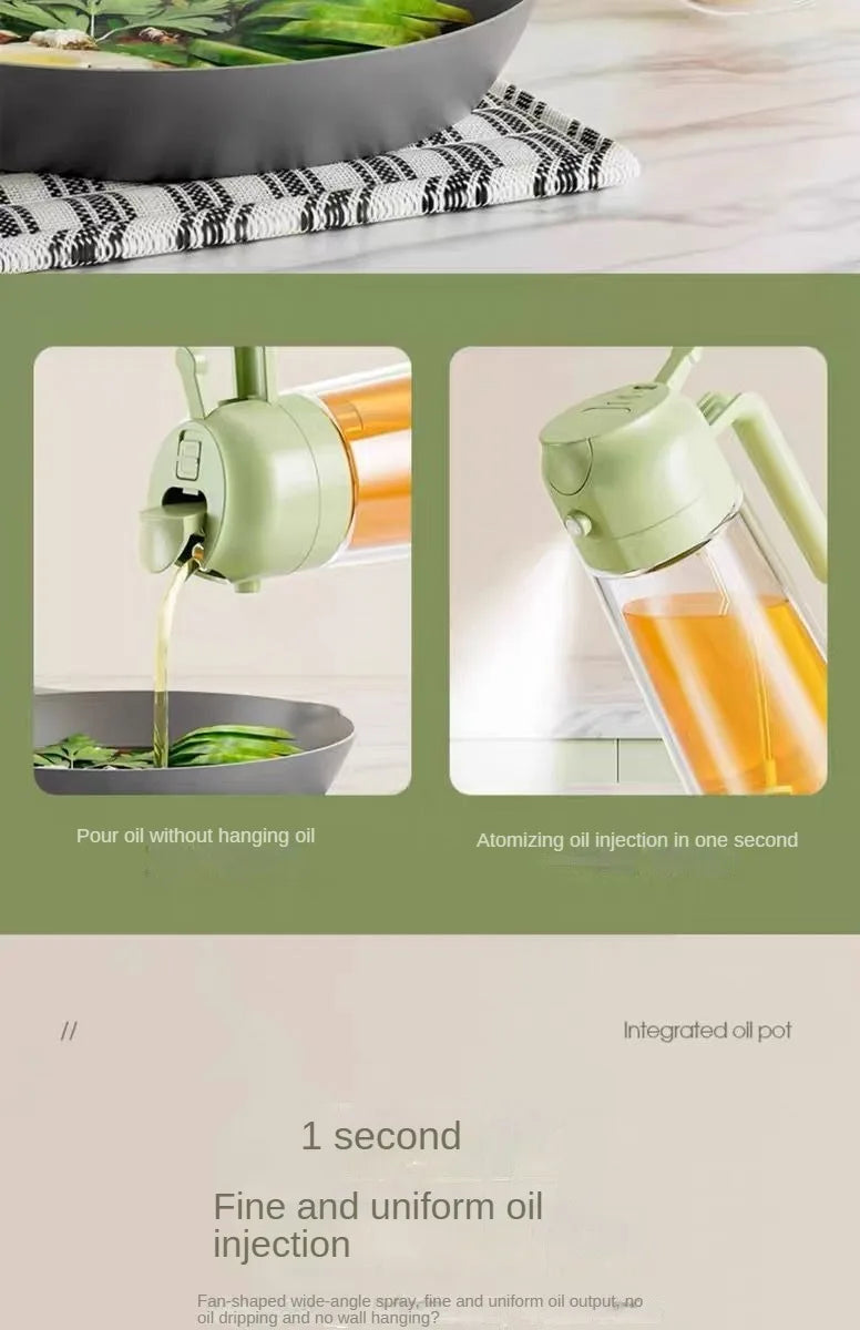 Kitchen Sprayer Spray Oil Dispenser 2in1 Oil Dispenser Oil Sprayer Comfortable Handle Barbecue Air Frying Pan Oven Steak Frying