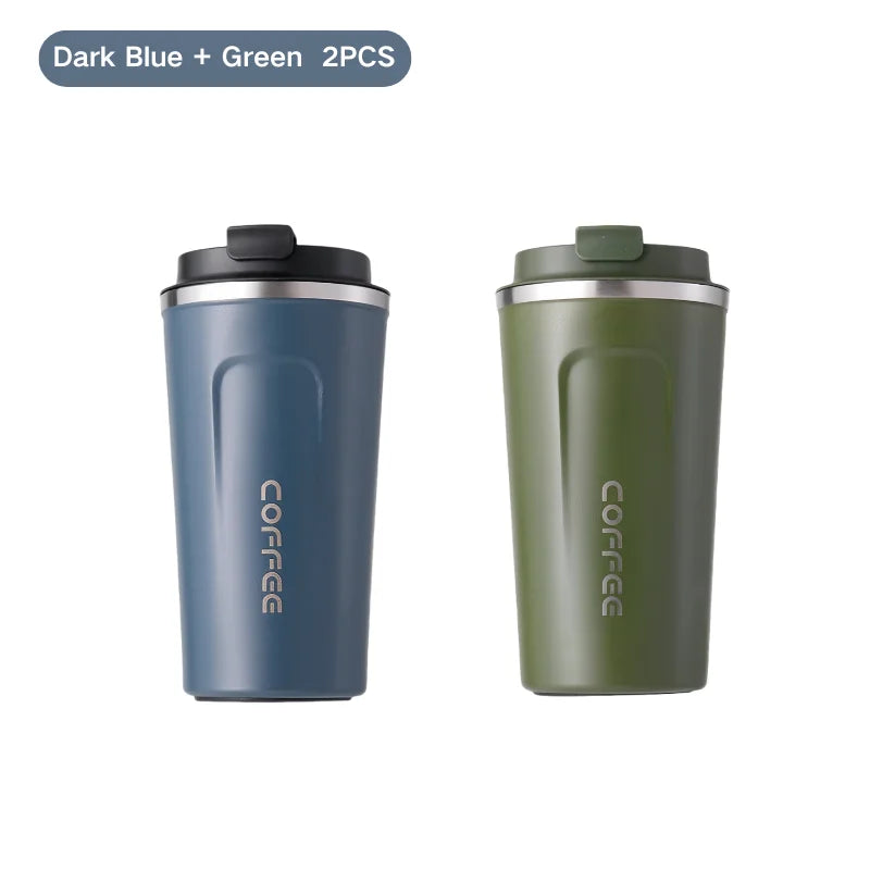 380/510ML Thermo Cafe Coffee Mug Car Thermos Mug Leak_Proof Travel Thermo Cup for Tea Water Coffee Double Stainless Steel