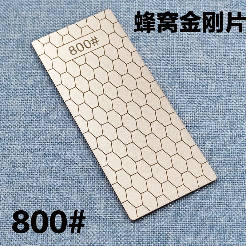 1pc Professional Diamond Knives Sharpening Stone 600# 800#1000# Knife Sharpener Ultra-thin Honeycomb Surface Whetstone Tool