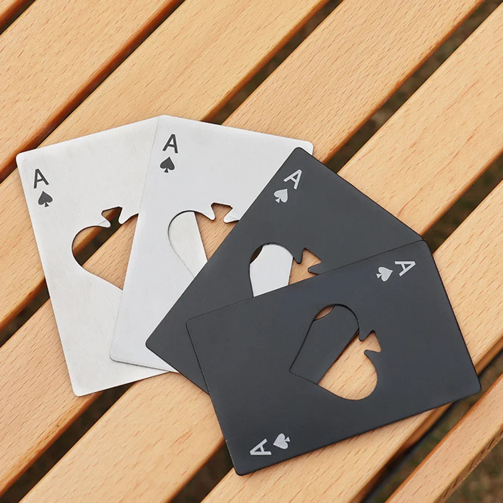 Stainless Steel Spades A Winemaker Bottle Opener Playing Cards Bottle Opener Credit Card Beer Bottle Opener