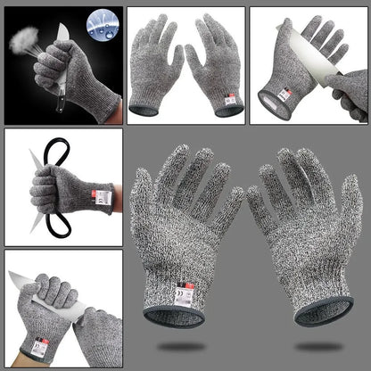 Grade 5 Cut-Resistant Kitchen Gloves – HPPE Protective Gloves for Glass Cutting, Scratch Resistance & Safety (Ideal for Gardener