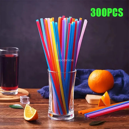 Multicolor Plastic Pipes Drinking Straws Cola Straws Bar Party Wedding Kitchen Pajitas Cocktail Straw Wholesale Tool