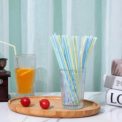 Multicolor Plastic Pipes Drinking Straws Cola Straws Bar Party Wedding Kitchen Pajitas Cocktail Straw Wholesale Tool