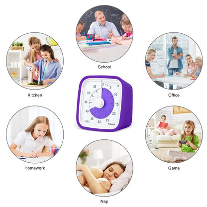 Yunbaoit Upgraded Visual Timer with Protective Case, 60 Minute Silent Countdown Timer for Kids and Adults
