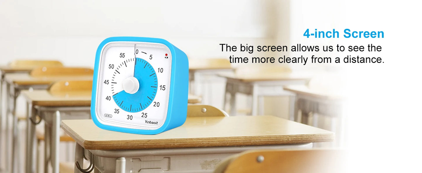 Yunbaoit Upgraded Visual Timer with Protective Case, 60 Minute Silent Countdown Timer for Kids and Adults
