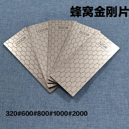 1pc Professional Diamond Knives Sharpening Stone 600# 800#1000# Knife Sharpener Ultra-thin Honeycomb Surface Whetstone Tool