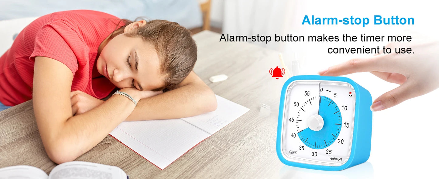Yunbaoit Upgraded Visual Timer with Protective Case, 60 Minute Silent Countdown Timer for Kids and Adults