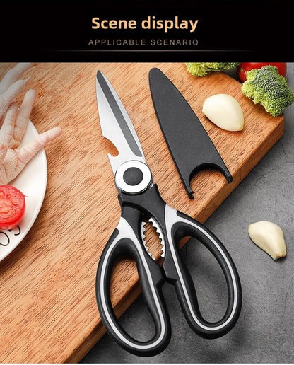 Thickened Kitchen Scissors Strong Chicken Bone Scissors Household Multi-Functional Food Scissors Sharp and Durable