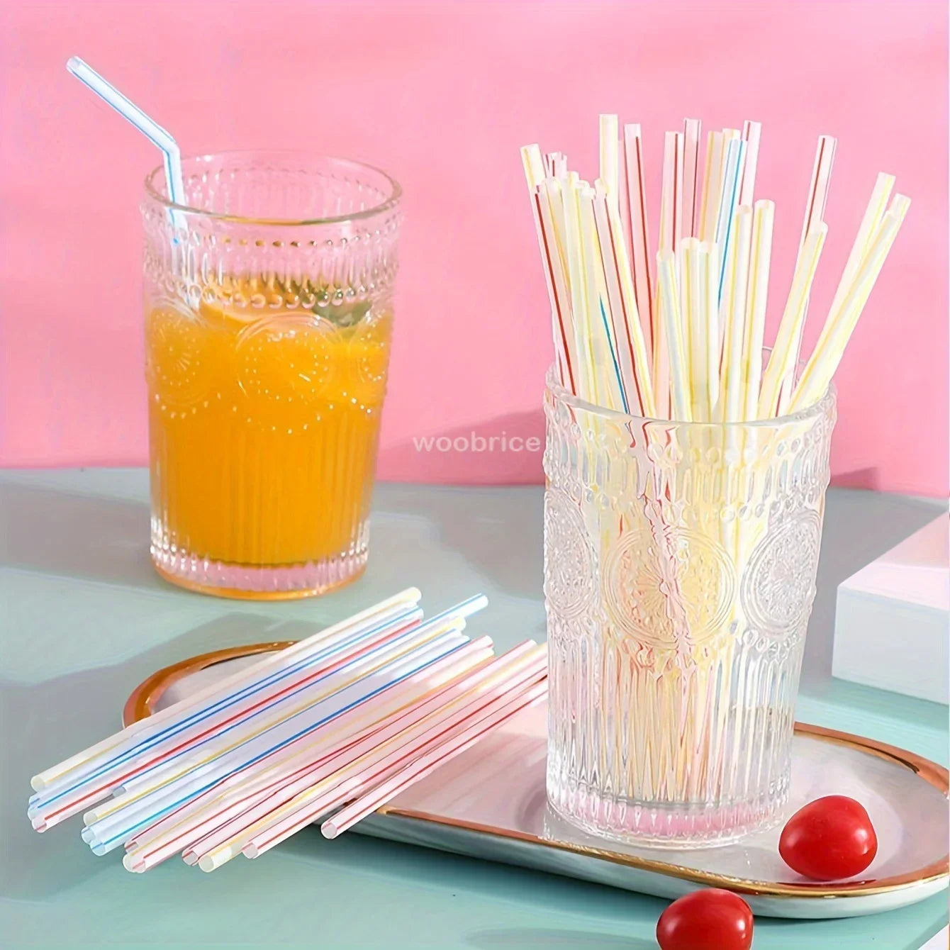 Multicolor Plastic Pipes Drinking Straws Cola Straws Bar Party Wedding Kitchen Pajitas Cocktail Straw Wholesale Tool