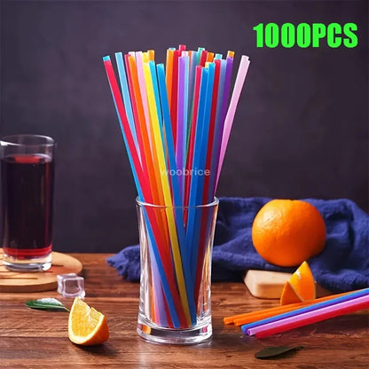 Multicolor Plastic Pipes Drinking Straws Cola Straws Bar Party Wedding Kitchen Pajitas Cocktail Straw Wholesale Tool