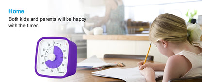 Yunbaoit Upgraded Visual Timer with Protective Case, 60 Minute Silent Countdown Timer for Kids and Adults