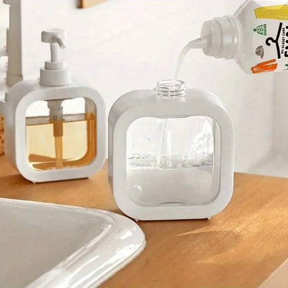 New Transparent Dispensing Bottle, Bathroom Hand Sanitizer Dispensing Bottle, Plastic Press Bottle, Visual Lotion Dispensing Empty Bottle