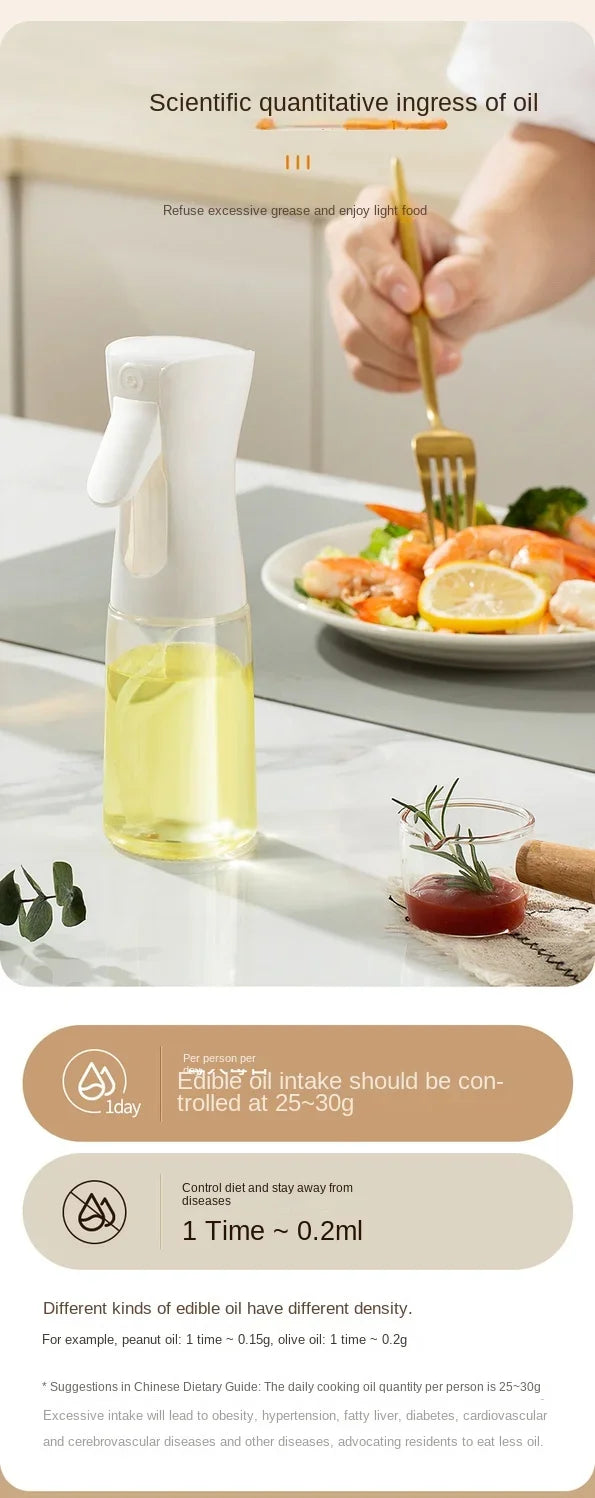 1Pc 200/300/500 ML Oil Kitchen Household Edible Spray Bottle Atomized Misty Tank Air Fryer