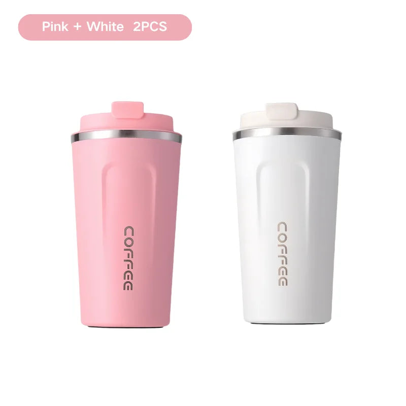 380/510ML Thermo Cafe Coffee Mug Car Thermos Mug Leak_Proof Travel Thermo Cup for Tea Water Coffee Double Stainless Steel