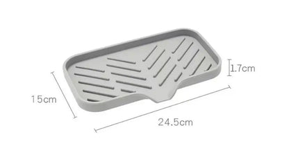 Silicone Kitchen Sink Tray Japanese-style Bathroom Toilet Water-free Silicone Soap Box Drain Mat Sink Splash Dry Size Drain Mat
