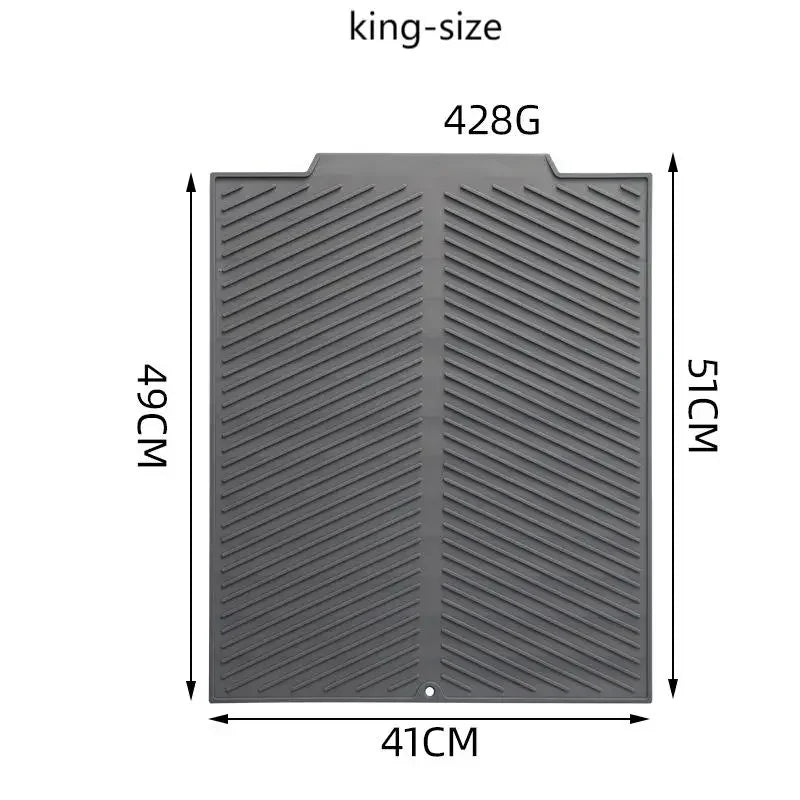 Silicone Draining Board Mat Dish Drying Mat Folding Draining Mat Large Drain Pad Eco-Friendly Drainer Mat Heat Resistant Pot