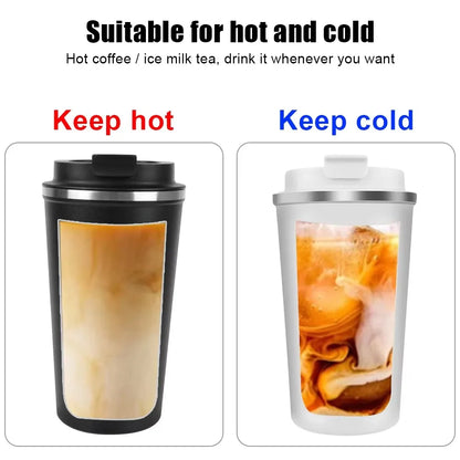 380/510ML Thermo Cafe Coffee Mug Car Thermos Mug Leak_Proof Travel Thermo Cup for Tea Water Coffee Double Stainless Steel
