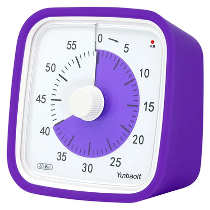 Yunbaoit Upgraded Visual Timer with Protective Case, 60 Minute Silent Countdown Timer for Kids and Adults