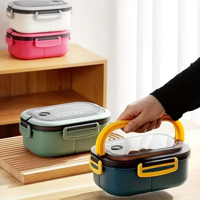 Thickened plastic lunch box compartment 2 layer lunch box commuter lunch box microwaveable