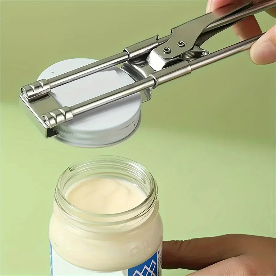 1pc New Non-slip Stainless Steel Can Opener Adjustable Bottle Opener Adjustable Multifunctional Stainless Steel Can Opener