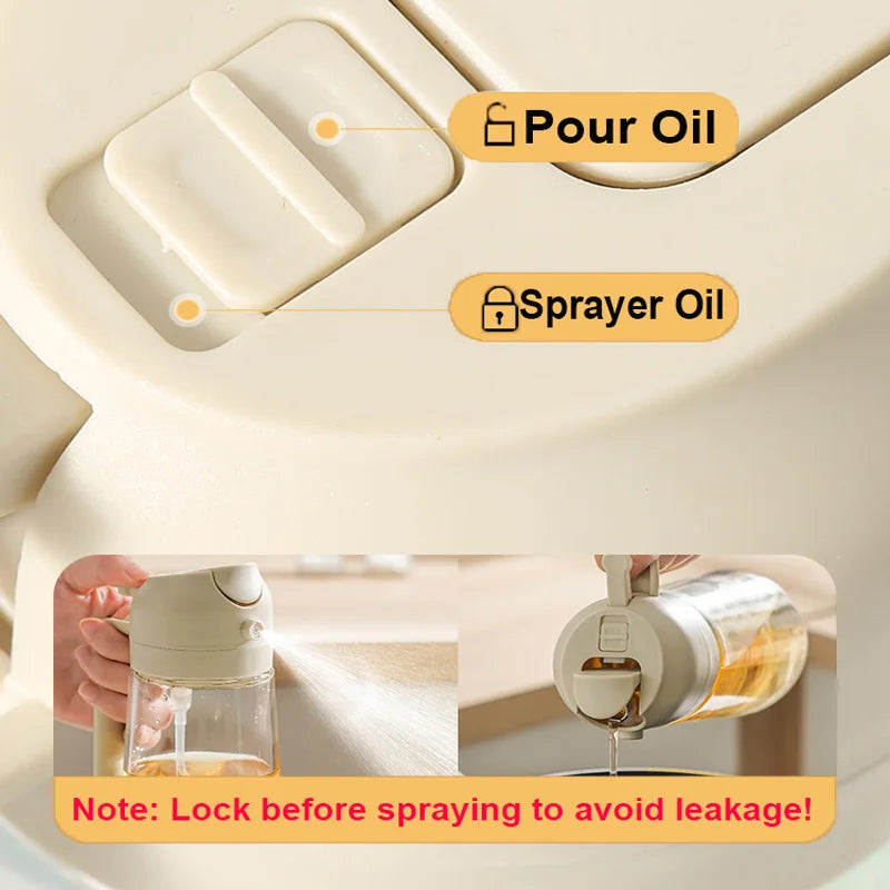 Kitchen Sprayer Spray Oil Dispenser 2in1 Oil Dispenser Oil Sprayer Comfortable Handle Barbecue Air Frying Pan Oven Steak Frying