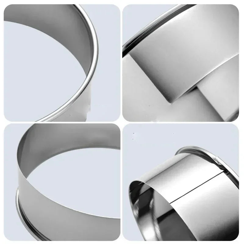 5PCs round stainless steel biscuit mold dumpling skin cutting mold DIY biscuit pastry cake baking tools kitchen baking gadget