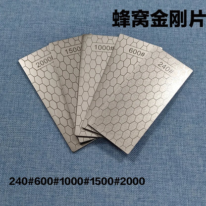 1pc Professional Diamond Knives Sharpening Stone 600# 800#1000# Knife Sharpener Ultra-thin Honeycomb Surface Whetstone Tool