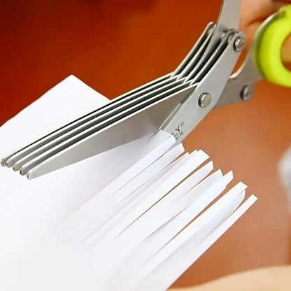 Multi Functional Stainless Steel 3 5 Layer Kitchen Scissors for Pepper Scallion Laver Cutting Chopping Cooking Tool