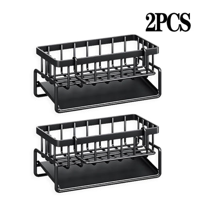Kitchen Shelf Rag Storage Drainage Shelf No-Punch Storage Rack Home Spice Rack Sink Tap Sink Drainage Rack Kitchen Accessories