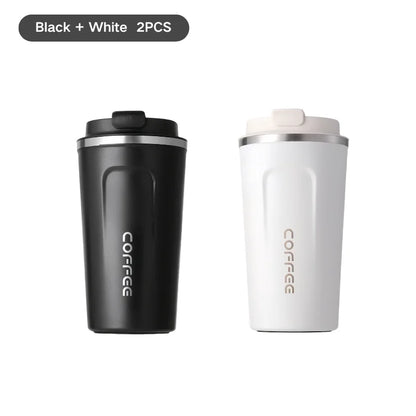 380/510ML Thermo Cafe Coffee Mug Car Thermos Mug Leak_Proof Travel Thermo Cup for Tea Water Coffee Double Stainless Steel