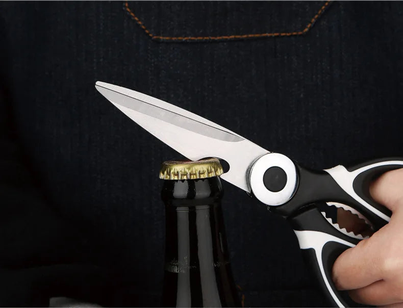Thickened Kitchen Scissors Strong Chicken Bone Scissors Household Multi-Functional Food Scissors Sharp and Durable