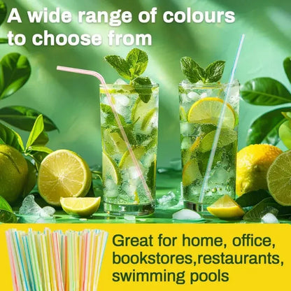Multicolor Plastic Pipes Drinking Straws Cola Straws Bar Party Wedding Kitchen Pajitas Cocktail Straw Wholesale Tool