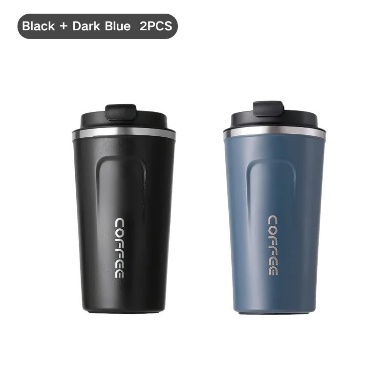 380/510ML Thermo Cafe Coffee Mug Car Thermos Mug Leak_Proof Travel Thermo Cup for Tea Water Coffee Double Stainless Steel
