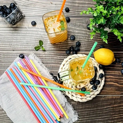 Multicolor Plastic Pipes Drinking Straws Cola Straws Bar Party Wedding Kitchen Pajitas Cocktail Straw Wholesale Tool