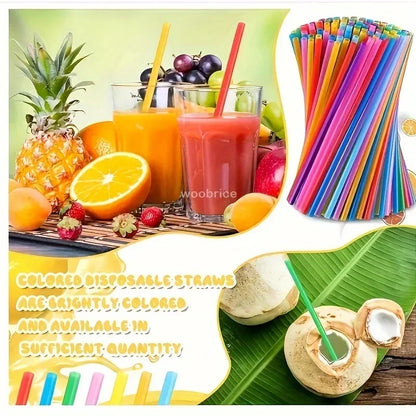Multicolor Plastic Pipes Drinking Straws Cola Straws Bar Party Wedding Kitchen Pajitas Cocktail Straw Wholesale Tool