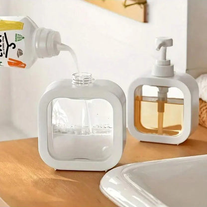 New Transparent Dispensing Bottle, Bathroom Hand Sanitizer Dispensing Bottle, Plastic Press Bottle, Visual Lotion Dispensing Empty Bottle