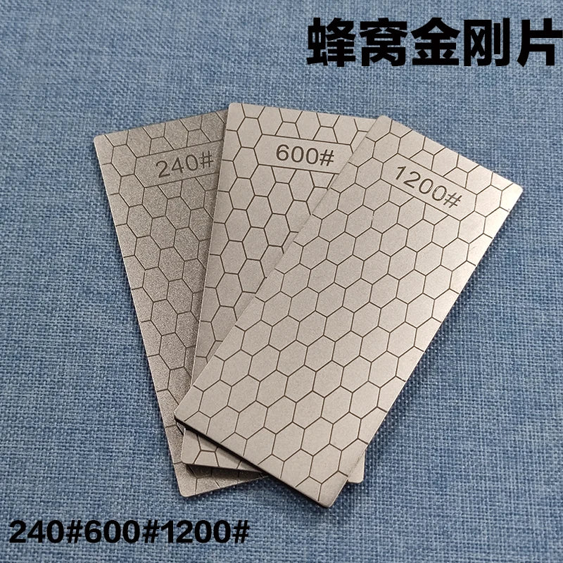 1pc Professional Diamond Knives Sharpening Stone 600# 800#1000# Knife Sharpener Ultra-thin Honeycomb Surface Whetstone Tool