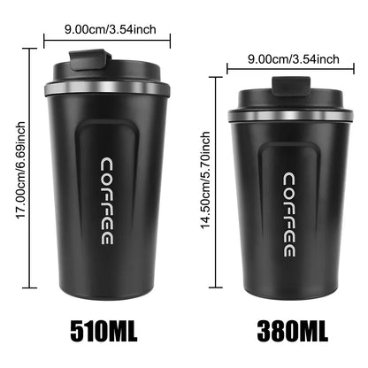 380/510ML Thermo Cafe Coffee Mug Car Thermos Mug Leak_Proof Travel Thermo Cup for Tea Water Coffee Double Stainless Steel