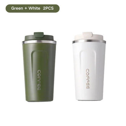 380/510ML Thermo Cafe Coffee Mug Car Thermos Mug Leak_Proof Travel Thermo Cup for Tea Water Coffee Double Stainless Steel