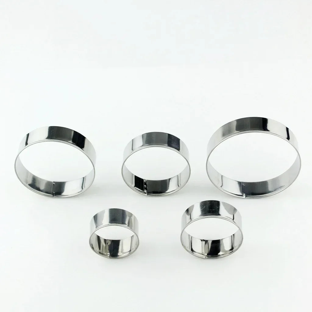 5PCs round stainless steel biscuit mold dumpling skin cutting mold DIY biscuit pastry cake baking tools kitchen baking gadget