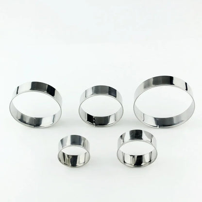 5PCs round stainless steel biscuit mold dumpling skin cutting mold DIY biscuit pastry cake baking tools kitchen baking gadget