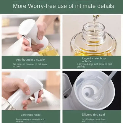 1Pc 200/300/500 ML Oil Kitchen Household Edible Spray Bottle Atomized Misty Tank Air Fryer