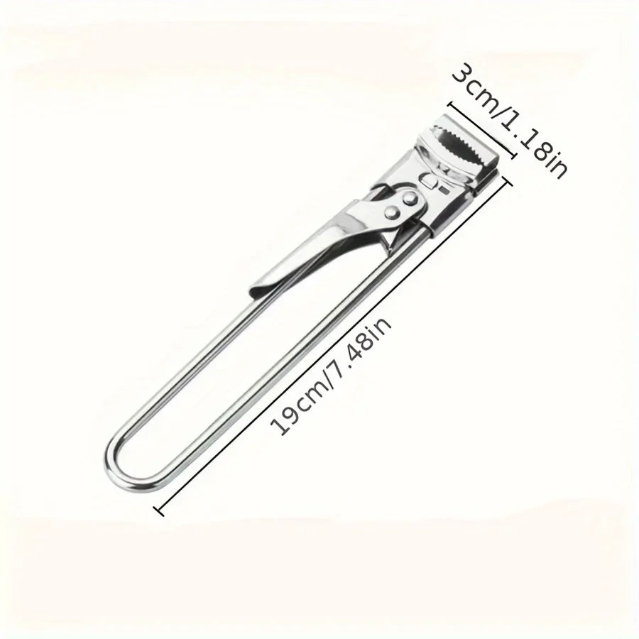 1pc New Non-slip Stainless Steel Can Opener Adjustable Bottle Opener Adjustable Multifunctional Stainless Steel Can Opener