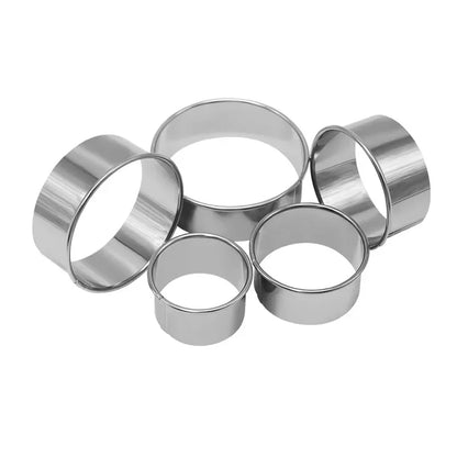 5PCs round stainless steel biscuit mold dumpling skin cutting mold DIY biscuit pastry cake baking tools kitchen baking gadget