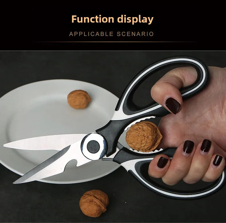Thickened Kitchen Scissors Strong Chicken Bone Scissors Household Multi-Functional Food Scissors Sharp and Durable