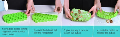 148 Grid Ice Cube Tray Silicone Mold Ice Cube Tray Mold Ice Cube Maker Non-toxic Durable Bar Pub Wine Blocks Maker